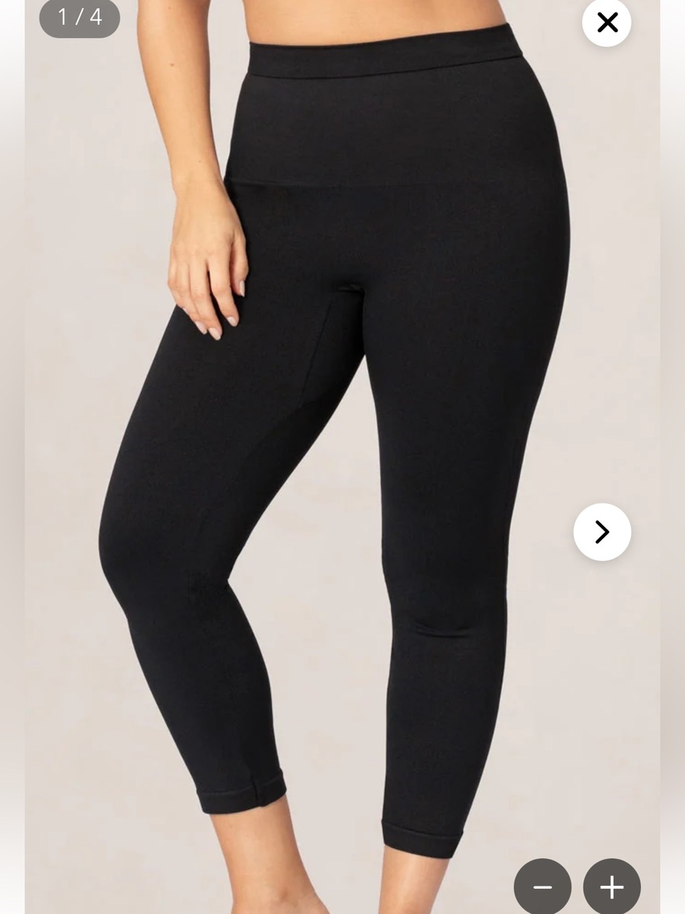 Classic Shapermint Essentials High-Waist Shaping Capri. Size x-large. Black
